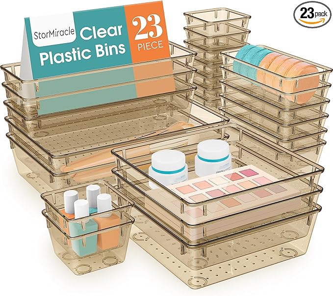 StorMiracle 23 PCS Drawer Organizer Set, 5 Varied Size Bathroom and kitchen by StorMiracle