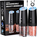 MealHelper Rechargeable Gravity Electric Salt and Pepper Grinder Set by Unknown