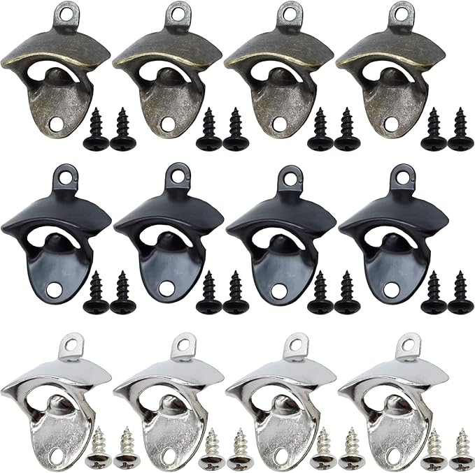 RONYOUNG 12PCS Wall Mounted Bottle Opener Vintage Beer Bottle Opener Suitable by Unknown