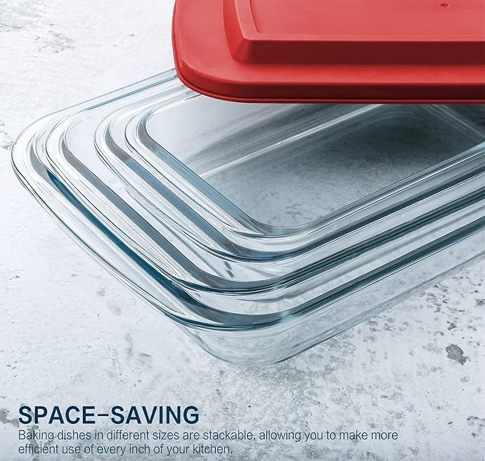 8-Piece Deep Glass Baking Dish Set - Image 3