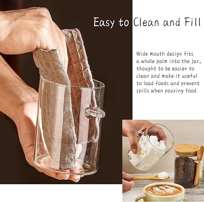 Glass Sugar Container with Spoon - Image 5