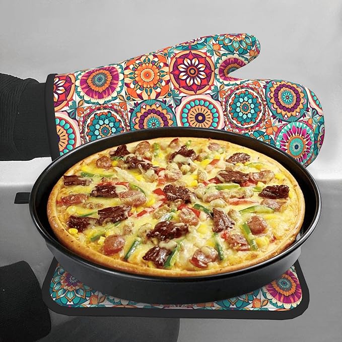Boho Oven Mitts and Pot Holders - Image 7