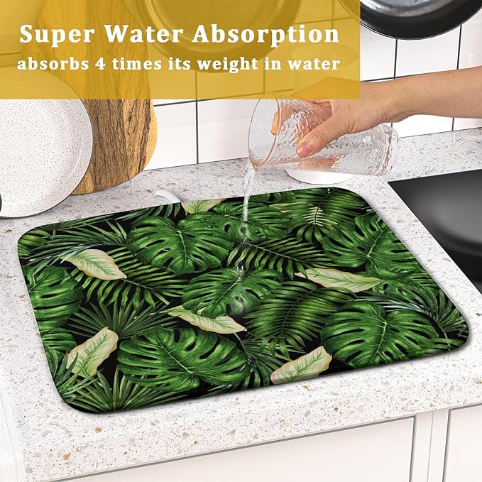 Giwawa Tropical Palm Leaf Dish Drying Mat - Image 7