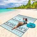 WIWIGO Beach Blanket Waterproof Sandproof Beach Mat 79" X 83"/10'x9'for 2-8 by WIWIGO