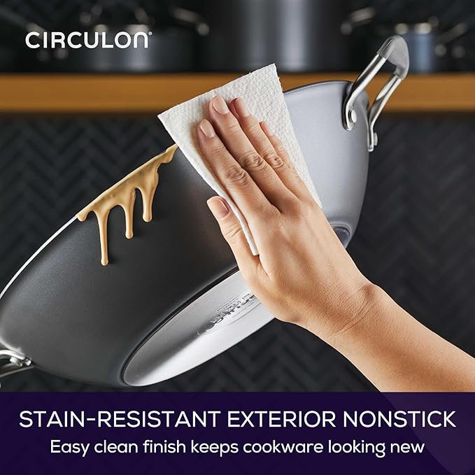 Circulon A1 Series w/ScratchDefense Nonstick Induction Wok - Image 8