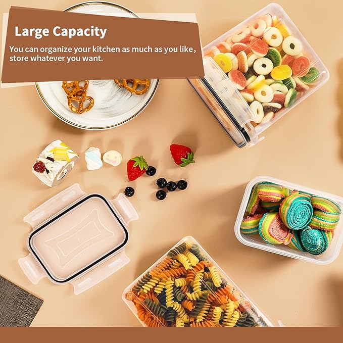 PRAKI Airtight Food Storage Containers Set, Flour & Sugar - Image 4