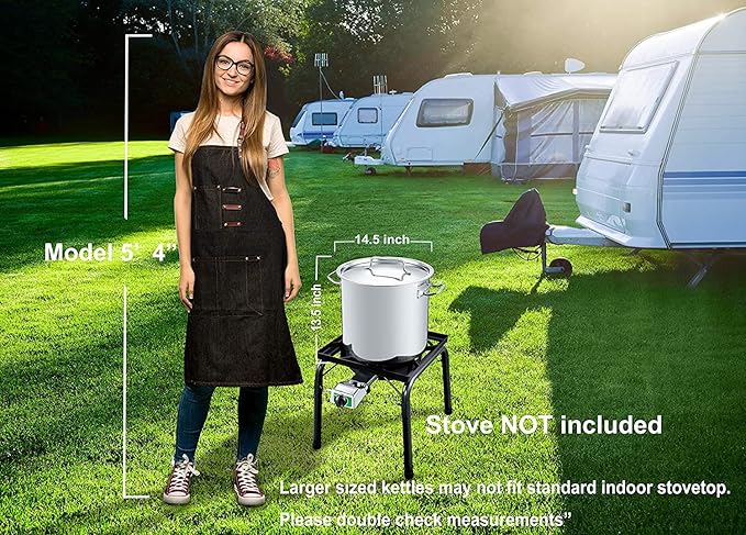 Concord 30 Quart Stainless Steel Stock Pot Cookware - Image 6