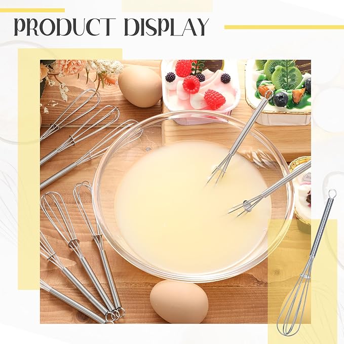 Baderke 100 Pcs Mini Whisk Bulk Small Whisks - Image 5