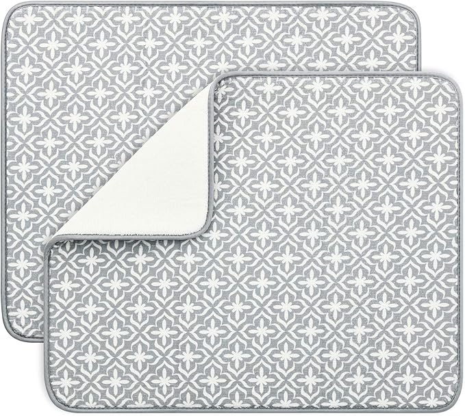 SUBEKYU Dish Drying Mats for Kitchen Counter, Microfiber Absorbent Dish by SUBEKYU