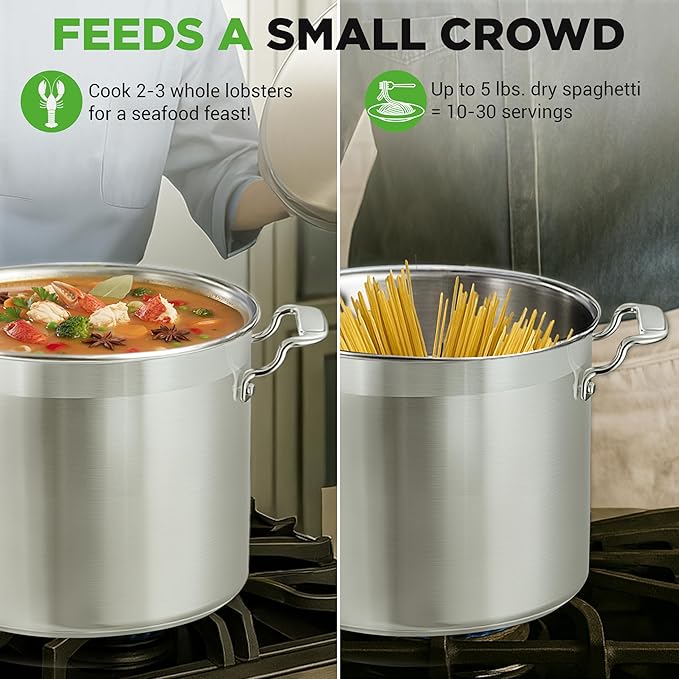 NutriChef 16-Quart Stainless Steel Stockpot - Image 4