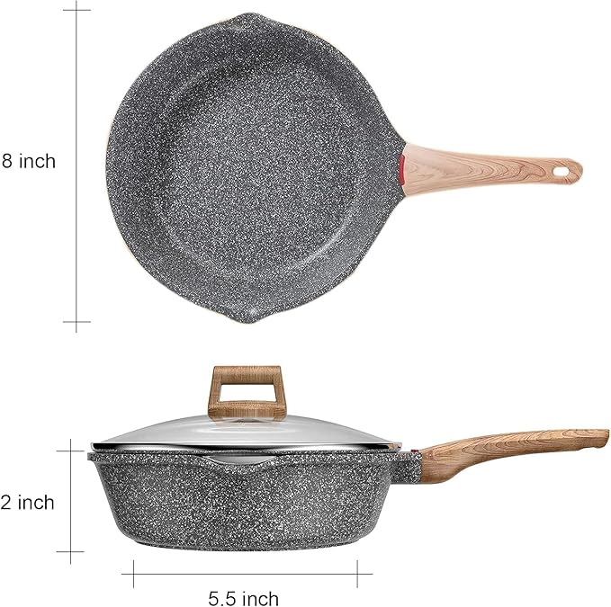 Starunder Induction Nonstick Skillet Frying Pan - Image 6