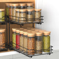 BOIVSHI 2-Tier Spice Rack, Pull Out Spice Racks Organizer by BOIVSHI