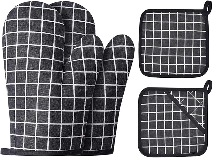Oven Mitts and Potholders BBQ Gloves-Oven Mitts and Pot Holders by Win+Change