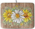 Rustic Daisy Floral Dish Drying Mat by Kwlegh