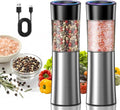 CIRCLE JOY Rechargeable Gravity Electric Salt and Pepper Grinder Set Automatic by CIRCLEJOY