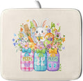 Easter Bunny Carrots Dish Drying Mat by Anyako
