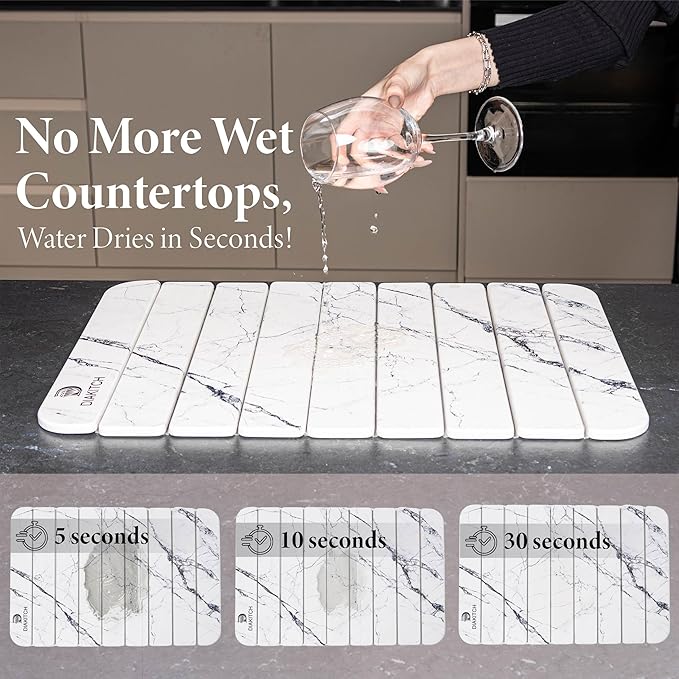 Stone Drying Mat for Kitchen Counter – Super Absorbent Stone Dish Drying Mat - Image 5
