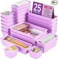 KEMETHY 25 PCS Plastic Drawer Organizers Set, 4 Sizes Vanity Organizer by KEMETHYFocusesonCreatingEfficientStorageProductswithQualityMaterials