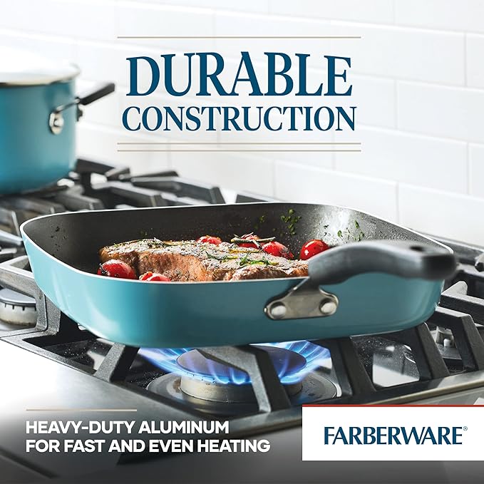 Farberware Cookstart DiamondMax Nonstick Square Deep Grill Pan/Griddle - Image 3