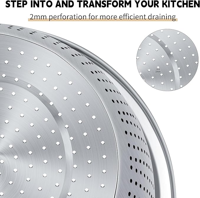 Colander 304 Stainless Steel 5-quart - Image 2