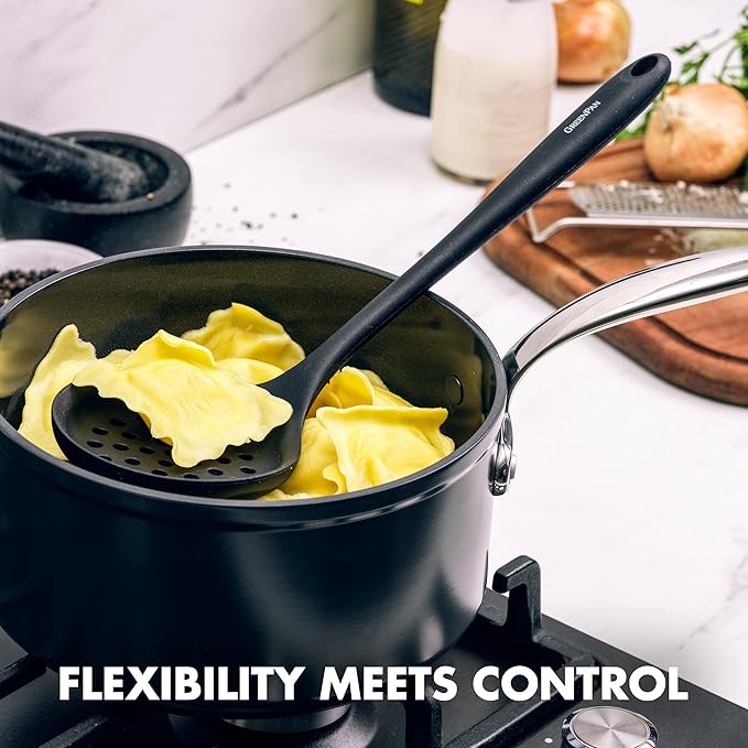 GreenPan 5 Piece Cooking Utensil Set, Flexible Nonstick Silicone, Stain-Free - Image 8