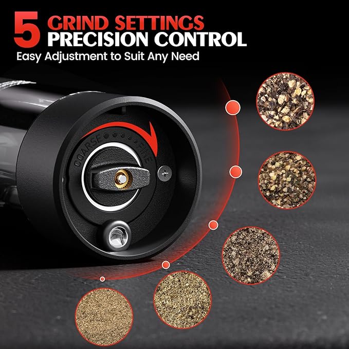 Electric Salt and Pepper Grinder Set Automatic Grinder - Image 2