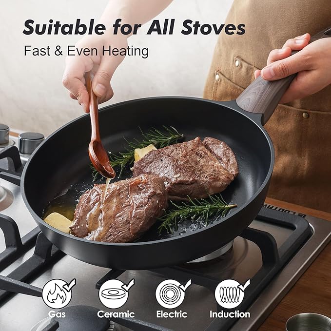 SENSARTE Nonstick Frying Pan Skillet 11Inch Non Stick Egg Pan Omelette Pans - Image 3