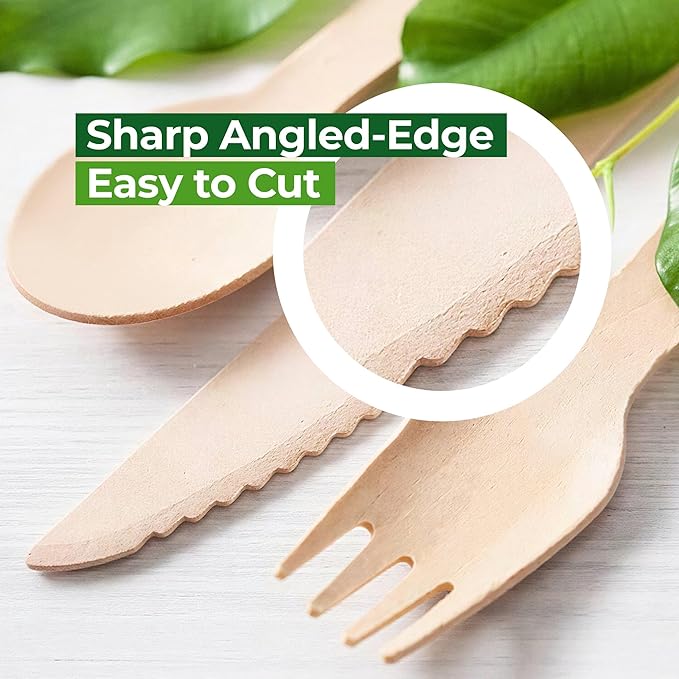 700 PCS Wooden Cutlery Set - Image 5