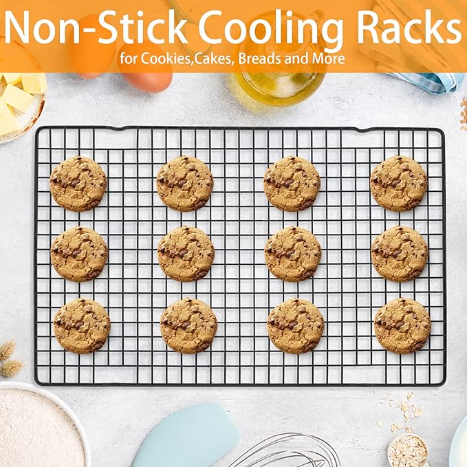 Tebery 2 Pack Black Heavy Duty Wire Cooking Rack Baking Racks - Image 4