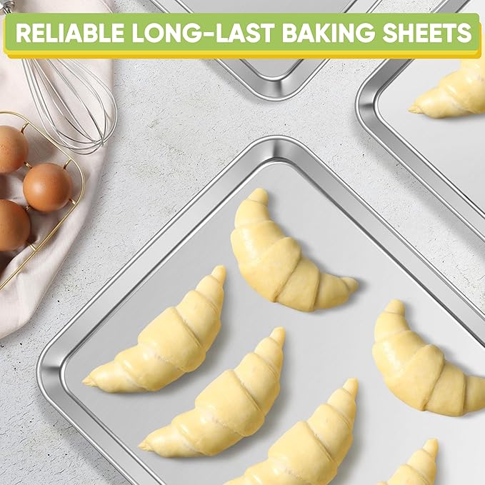 TeamFar Stainless Steel Baking Sheet, 20’’ x 14’’ Large Baking Sheet Pan - Image 8