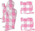 Native Fab Buffalo Plaid Check Oven Mitts and Pot Holders Set of 4, 100% Cotton by NativeFab
