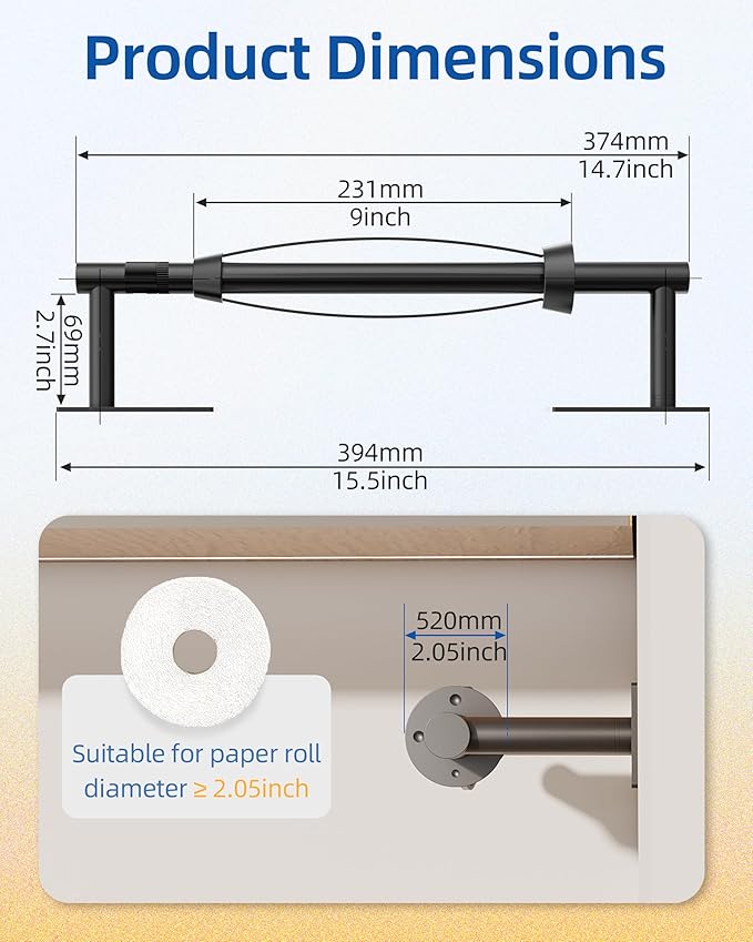 RUACQ Paper Towel Holder Under Cabinet, One Hand Tearing Paper Towel Holder - Image 6