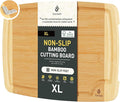 Bamboo Cutting Board Set Non Slip Feet Over Sink Acrylic Counter Lip Glass by Socisen