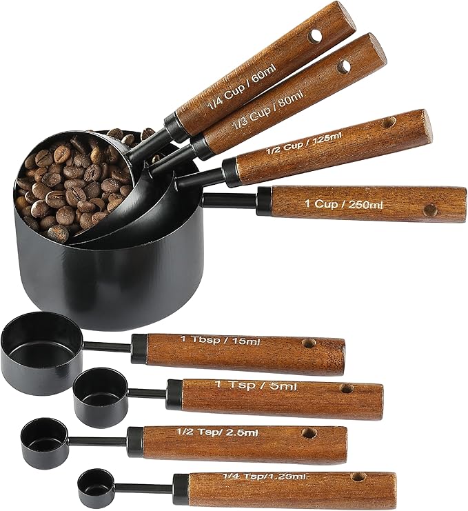 8PCS Measuring Cups and Spoons Set, DV Stainless Steel Measuring Cups - Image 9