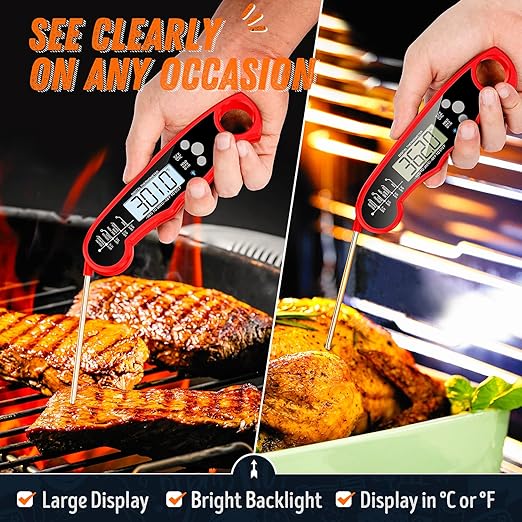 Instant Read Meat Thermometer for Grill and Cooking, Fast & Precise Digital - Image 3