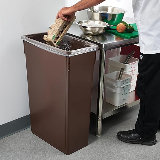 Winco Slender Trash Can - Image 3