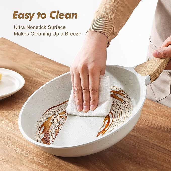 SENSARTE Nonstick Frying Pan Skillets, Ceramic Coating Omelette Pans, Healthy - Image 4