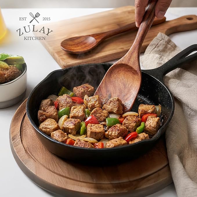 Zulay Kitchen 6 Piece Wooden Spoons - Image 6