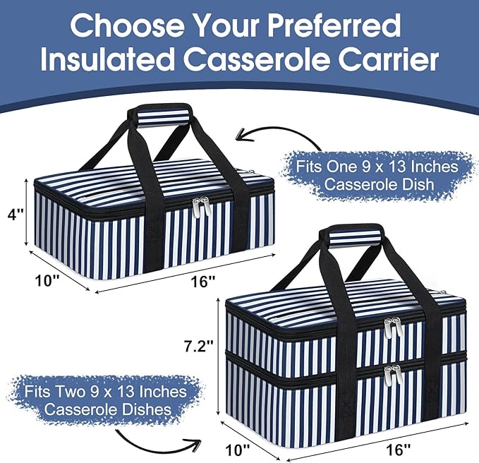 Insulated Casserole Carrier, Portable Casserole Carrier - Image 3
