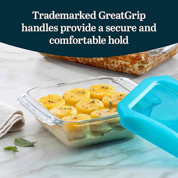Libbey Baker’s Premium 2 Piece Glass Baking Dish Set, Stackable Casserole Dish - Image 4