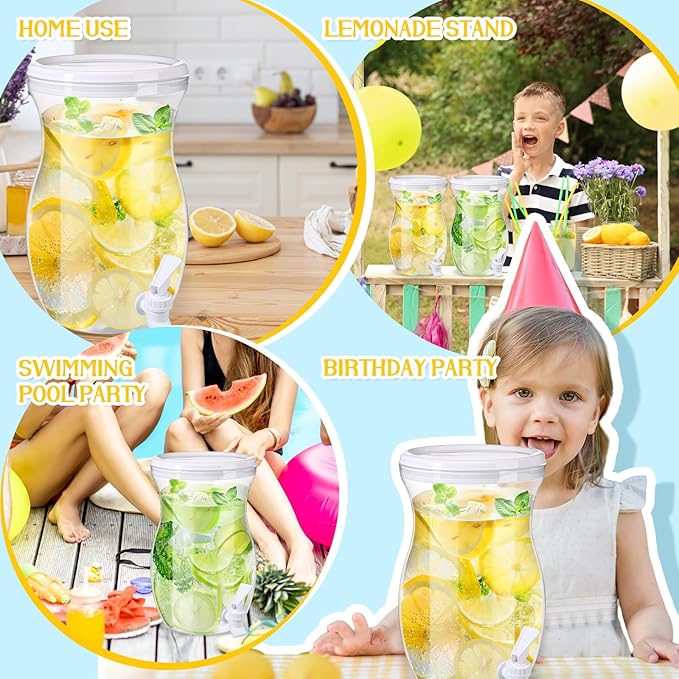 Havawish 2 Pcs 1 Gallon Plastic Beverage Dispenser - Image 3
