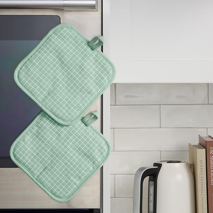 KITCHENAID Gourmet Series Gridlines Pot Holders 2-Pack Set, Heat Resistant up - Image 5