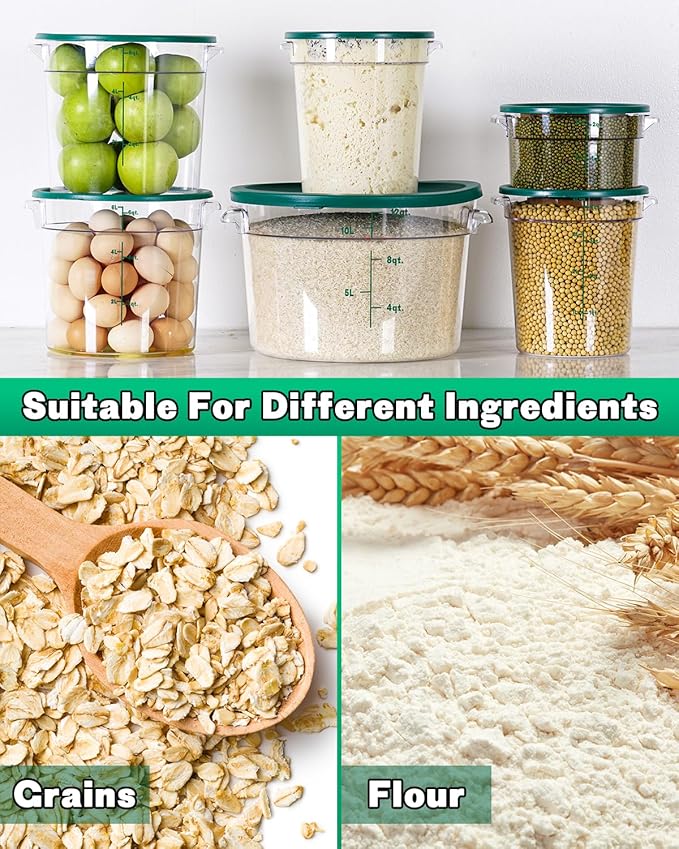 4QT NSF Round Food Storage Containers - Image 4