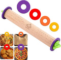 Kitchtic Rolling Pin with Thickness Rings by KITCHTIC