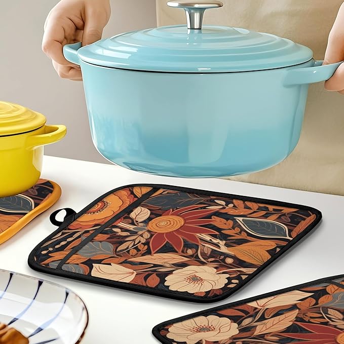 Boho Vintage Floral Pot Holders - Image 5