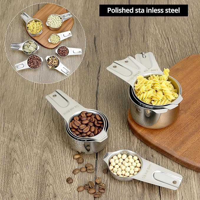 QWORK Stainless Steel Measuring Cups - Image 4