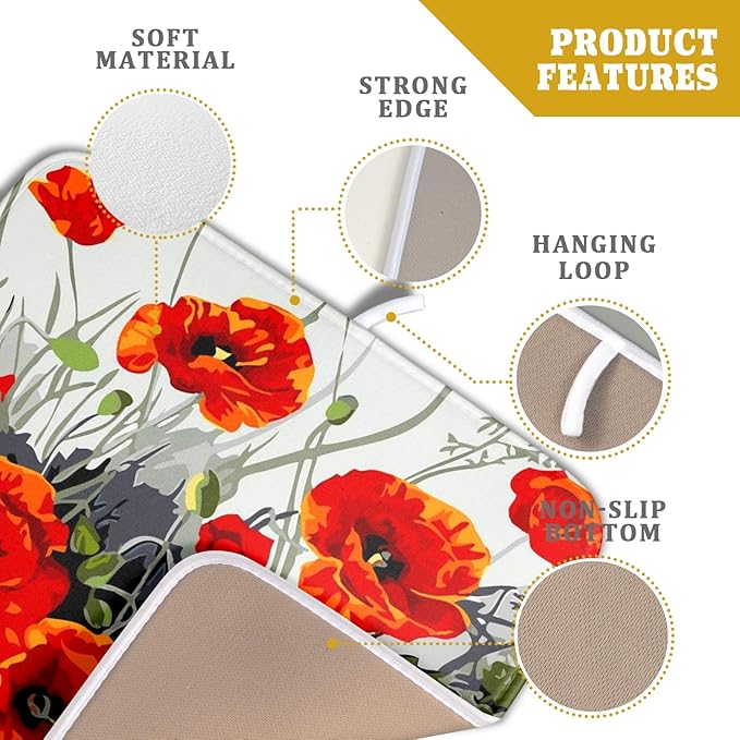 Giwawa Poppy Dish Drying Mat 16x18 inch - Image 4