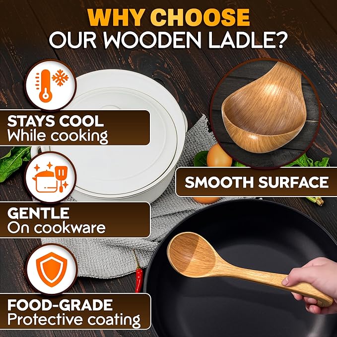 Wooden Ladle for Soup - Image 3