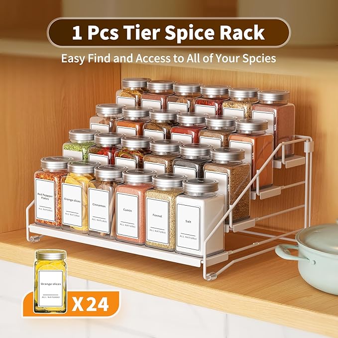 BOIVSHI Tiered Spice Rack, 4 Tier Spice Shelf Organizer - Image 6
