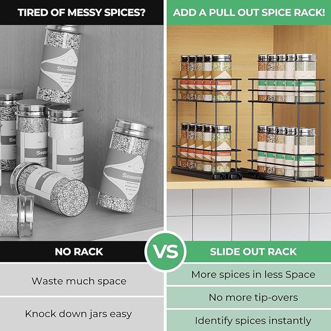 Mystozer Pull Out Spice Rack Organizer - Image 4